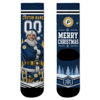 Indiana Pacers Socks Custom Snowy Scene Blue White Best Selling