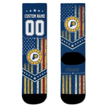 Indiana Pacers Socks Custom Star Stripes Blue White Best Selling