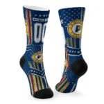Indiana Pacers Socks Custom Star Stripes Blue White Best Selling