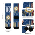 Indiana Pacers Socks Custom Star Stripes Blue White Best Selling