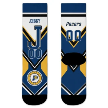 Indiana Pacers Socks Customized Arrow Blocks Blue Best Selling