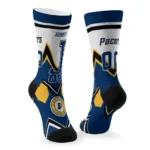 Indiana Pacers Socks Customized Arrow Blocks Blue Best Selling