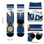 Indiana Pacers Socks Customized Arrow Blocks Blue Best Selling