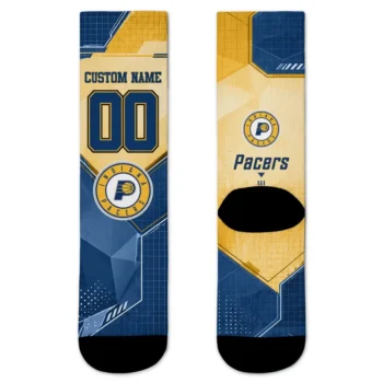 Indiana Pacers Socks Personalized Geometric Tech Blue Best Selling