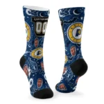 Indiana Pacers Socks Personalized Scattered Icons Blue Best Selling