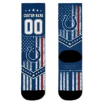 Indianapolis Colts Socks Custom Star Stripes Blue White Best Selling