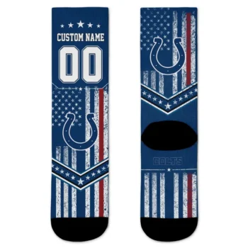 Indianapolis Colts Socks Custom Star Stripes Blue White Best Selling