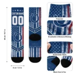 Indianapolis Colts Socks Custom Star Stripes Blue White Best Selling