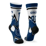 Indianapolis Colts Socks Customized Arrow Blocks Blue Best Selling