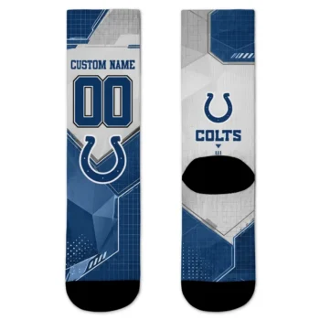 Indianapolis Colts Socks Personalized Geometric Tech Blue Best Selling