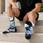 Indianapolis Colts Socks Personalized Woodland Camo Blue Best Selling
