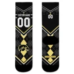 Iowa Hawkeyes Socks Personalized Argyle Pattern Black Best Selling
