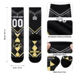 Iowa Hawkeyes Socks Personalized Argyle Pattern Black Best Selling