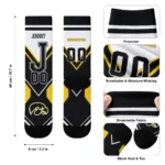Iowa Hawkeyes Socks Personalized Arrow Blocks Black Best Selling