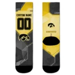 Iowa Hawkeyes Socks Personalized Geometric Tech Black Best Selling