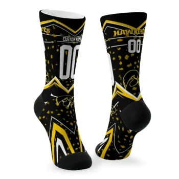 Iowa Hawkeyes Socks Personalized Leopard Print Black Fashion Forward