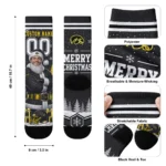 Iowa Hawkeyes Socks Personalized Snowy Scene Black White Best Selling