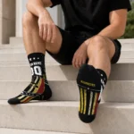 Iowa Hawkeyes Socks Personalized Star Stripes Black White Best Selling