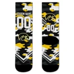 Iowa Hawkeyes Socks Personalized Woodland Camo Black Best Selling