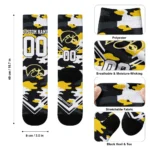 Iowa Hawkeyes Socks Personalized Woodland Camo Black Best Selling