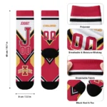 Iowa State Cyclones Socks Customized Arrow Blocks Red Best Selling
