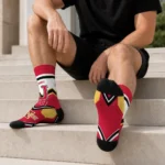 Iowa State Cyclones Socks Customized Arrow Blocks Red Best Selling
