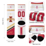 Iowa State Cyclones Socks Customized Nautical Icons Red White Best Selling
