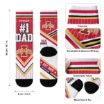 Iowa State Cyclones Socks Customized Pinstripe Chevron Red White Best Selling