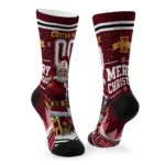 Iowa State Cyclones Socks Customized Snowy Scene Red White Best Selling