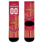 Iowa State Cyclones Socks Customized Star Stripes Red White Best Selling