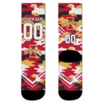 Iowa State Cyclones Socks Customized Woodland Camo Red Best Selling