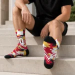 Iowa State Cyclones Socks Customized Woodland Camo Red Best Selling
