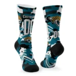 Jacksonville Jaguars Socks Custom Woodland Camo Teal Best Selling