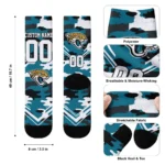 Jacksonville Jaguars Socks Custom Woodland Camo Teal Best Selling