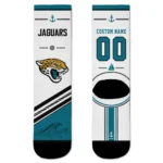 Jacksonville Jaguars Socks - Customized Nautical Icons Teal White