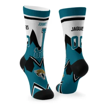 Jacksonville Jaguars Socks Personalized Arrow Blocks Teal Fashion Forward