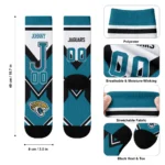 Jacksonville Jaguars Socks Personalized Arrow Blocks Teal Best Selling