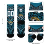 Jacksonville Jaguars Socks Personalized Leopard Print Teal Black Best Selling