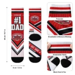 Jacksonville State Gamecocks Socks Customized Pinstripe Chevron Red White Best Selling