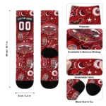 Jacksonville State Gamecocks Socks Customized Scattered Icons Red Best Selling