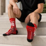 Jacksonville State Gamecocks Socks Customized Star Stripes Red White Best Selling