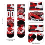 Jacksonville State Gamecocks Socks Customized Woodland Camo Red Best Selling