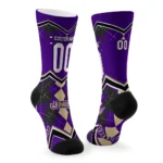 James Madison Dukes Socks Personalized Argyle Pattern Purple Best Selling