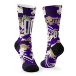 James Madison Dukes Socks Personalized Woodland Camo Purple Best Selling