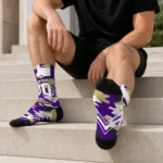 James Madison Dukes Socks Personalized Woodland Camo Purple Best Selling