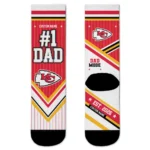 Kansas City Chiefs Socks - Custom Pinstripe Chevron Red White