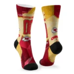 Kansas City Chiefs Socks Customized Geometric Tech Red Best Selling