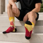 Kansas City Chiefs Socks Customized Geometric Tech Red Best Selling
