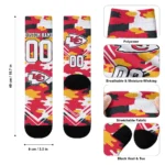 Kansas City Chiefs Socks Customized Woodland Camo Red Best Selling