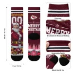 Kansas City Chiefs Socks Personalized Snowy Scene Red White Best Selling